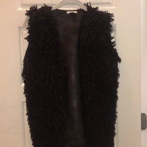 Black furry Vest